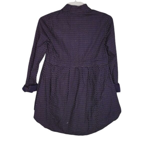 ANTHROPOLOGIE Maeve shirt Aled button up navy blue tunic XS‎ - Picture 3 of 9